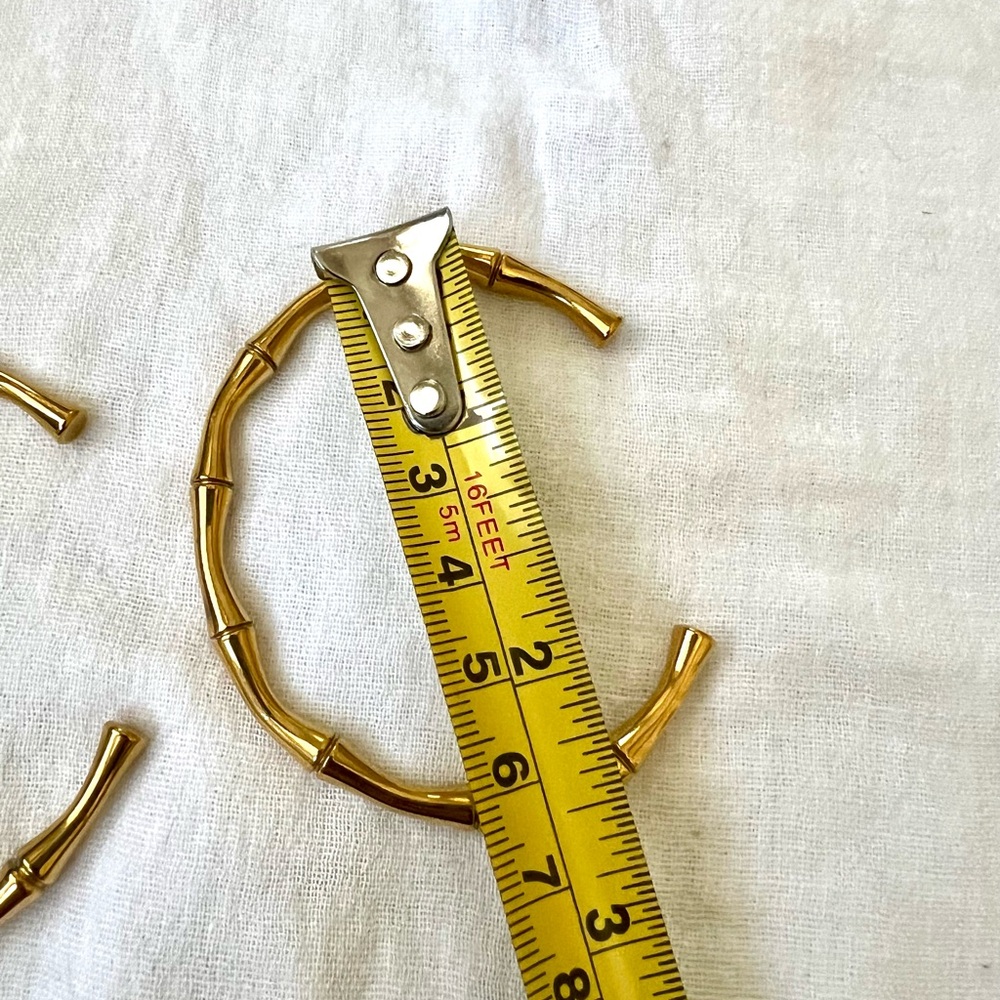 Vintage Bamboo Style Stainless Steel Gold Overlay Bracelets - Picture 7 of 10
